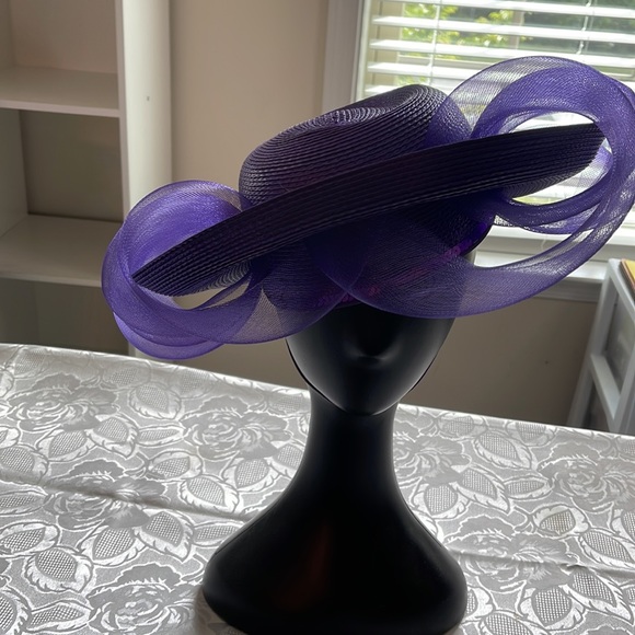 Accessories - GORGEOUS PURPLE HAT WITH NECK STRING